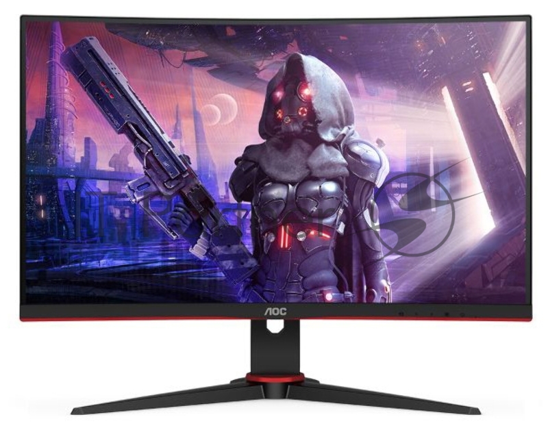 МОНИТОР 27 AOC C27G2AE Black-Red (VA, изогнутый, 1920x1080, 165Hz, 1 ms, 178°/178°, 250 cd/m, 80M:1, +2xHDMI 1.4, +Disp