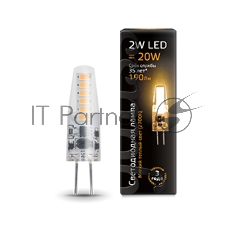 Лампа светодиодная GAUSS 107707102 LED G4 AC220-240V 2W 2700K