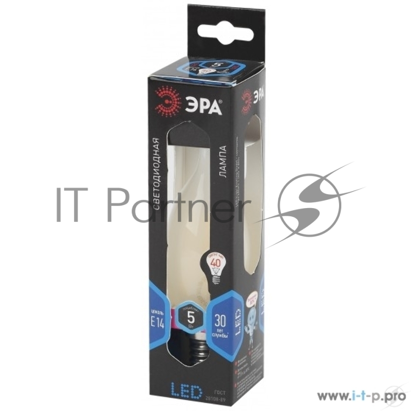 ЭРА Б0027928 Светодиодная лампа свеча на ветру матовая F-LED BXS-5w-840-E14 frozed