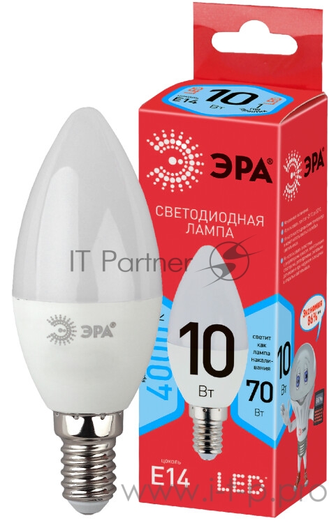 Лампа ЭРА ECO LED B35-10W-840-E14 (диод, свеча, 10Вт, нейтр, E14)