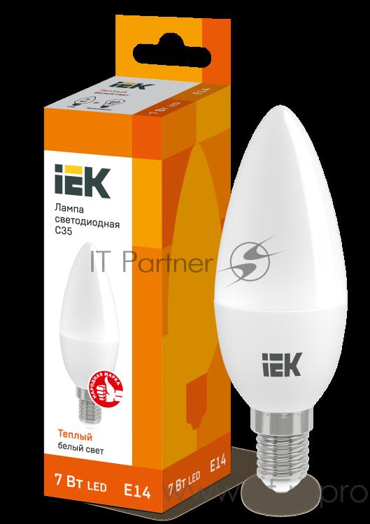 Лампа Iek LLE-C35-7-230-30-E14 светодиодная ECO C35 свеча 7Вт 230В 3000К E14 IEK