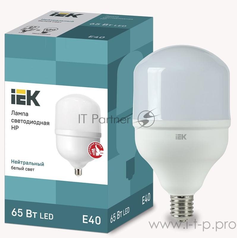 IEK LLE-HP-65-230-40-E40 Лампа светодиодная HP 65Вт 230В 4000К E40