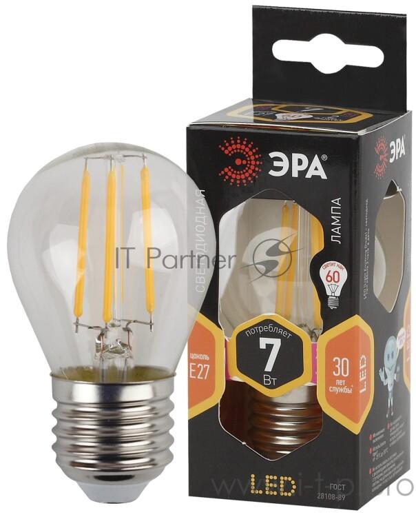 ЭРА Б0035591 Светодиодная лампа шарик F-LED P45-7w-827-E27 {2 партия Б0027948}