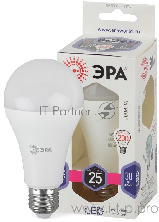 ЭРА Б0035336 Светодиодная лампа груша LED A65-25W-865-E27