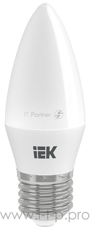 Лампа светодиодная ECO C35 5Вт свеча 3000К тепл. бел. E27 450лм 230-240В ИЭК LLE-C35-5-230-30-E27