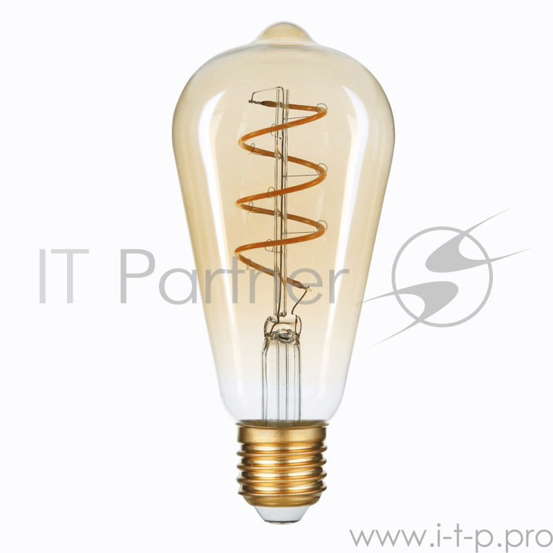Лампа светодиодная Hiper HIPER LED FILAMENT FLEXIBLE ST64 5W 300Lm E27 64140 2400K AMBER