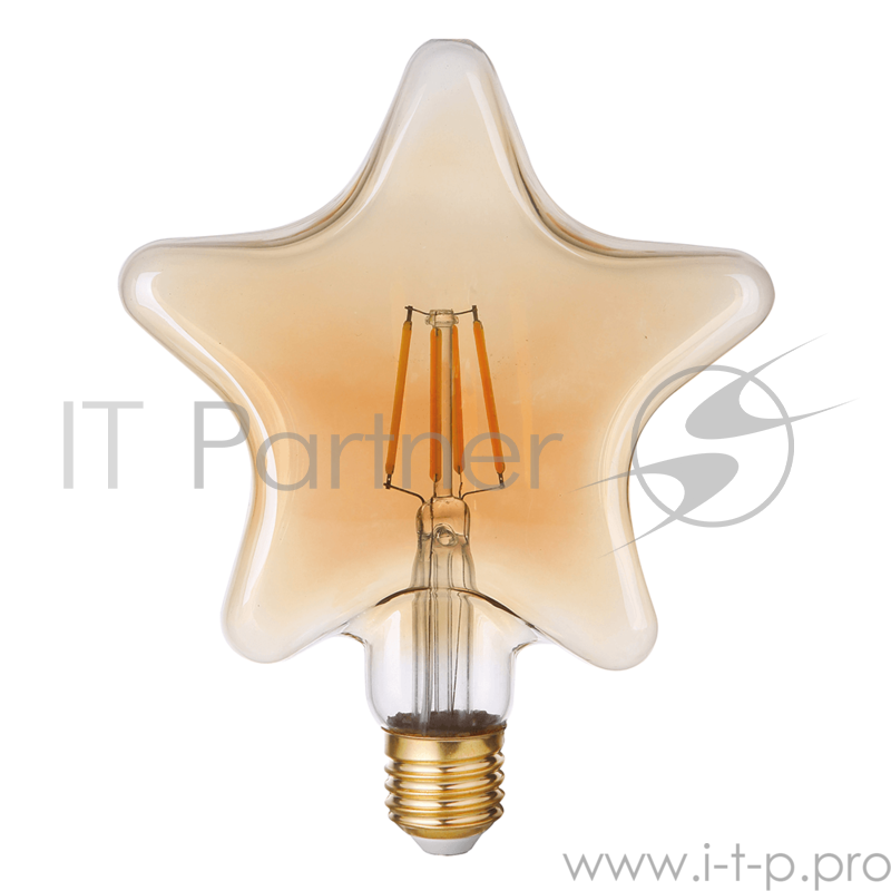 Лампа светодиодная Hiper THOMSON LED DECO FILAMENT STAR 4W 480Lm E27 145180 1800K GOLD