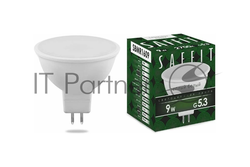 Лампа светодиодная SBMR1609 9W 2700K 230V GU5.3 MR16 | 55084 | SAFFIT