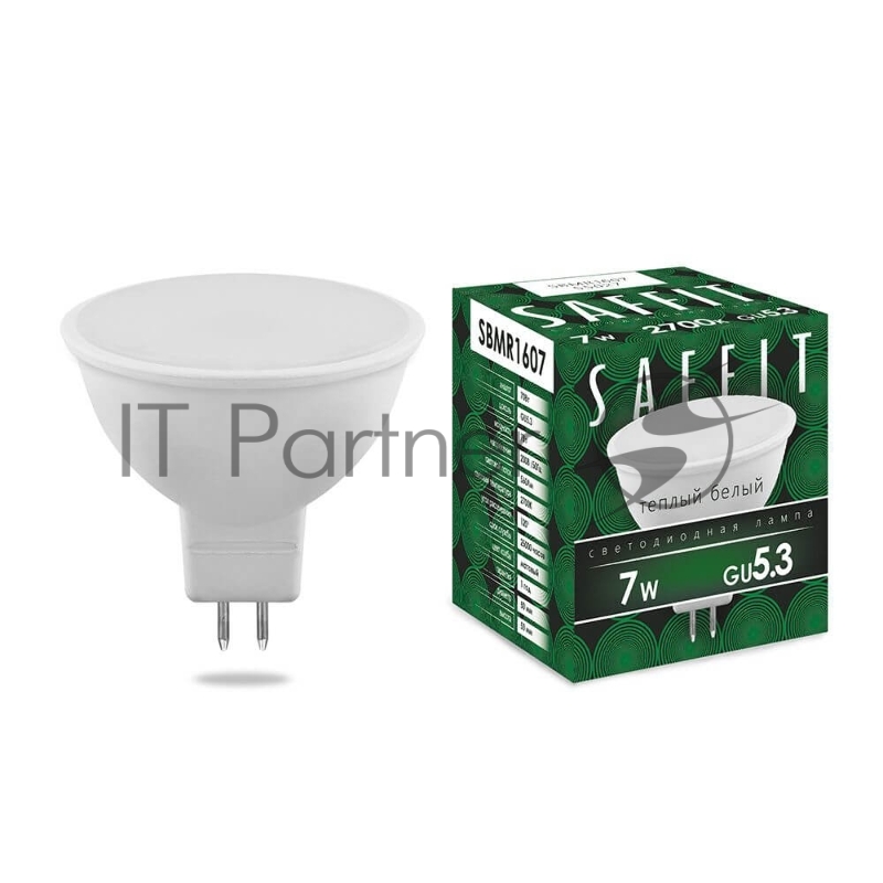 Лампа светодиодная SBMR1607 7W 2700K 230V GU5.3 MR16 | 55027 | SAFFIT