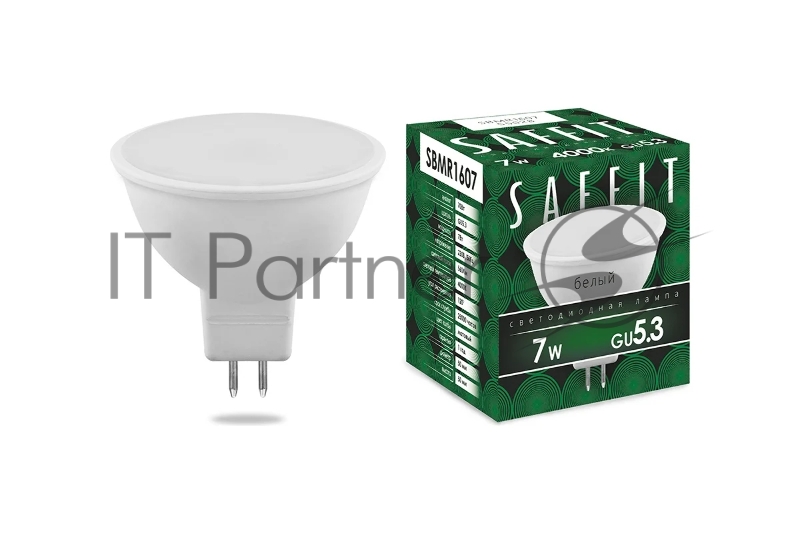 Лампа светодиодная SBMR1607 7W 4000K 230V GU5.3 MR16 | 55028 | SAFFIT