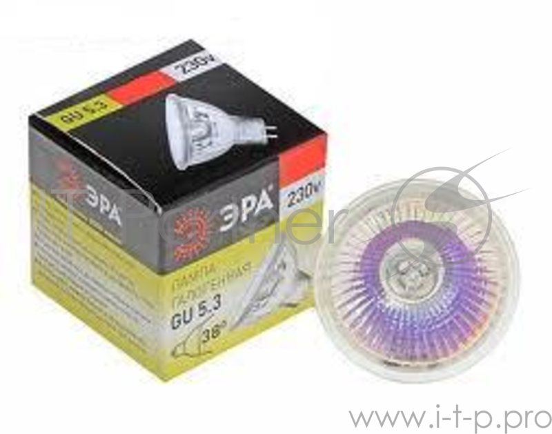 Лампа галогенная ЭРА GU5.3-JCDR (MR16) -50W-230V-Cl (10/200/6000)