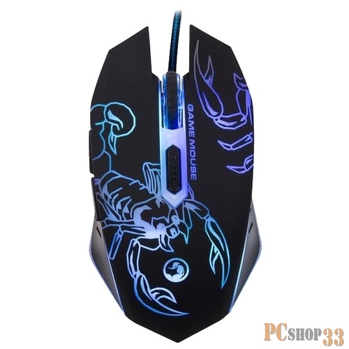 Клавиатуры, мыши MARVO M316 Black USB {Мышь игровая проводная оптическая, 2400dpi, 6 кнопок, 7 цветов подсветки, Кабель 1,5 м}