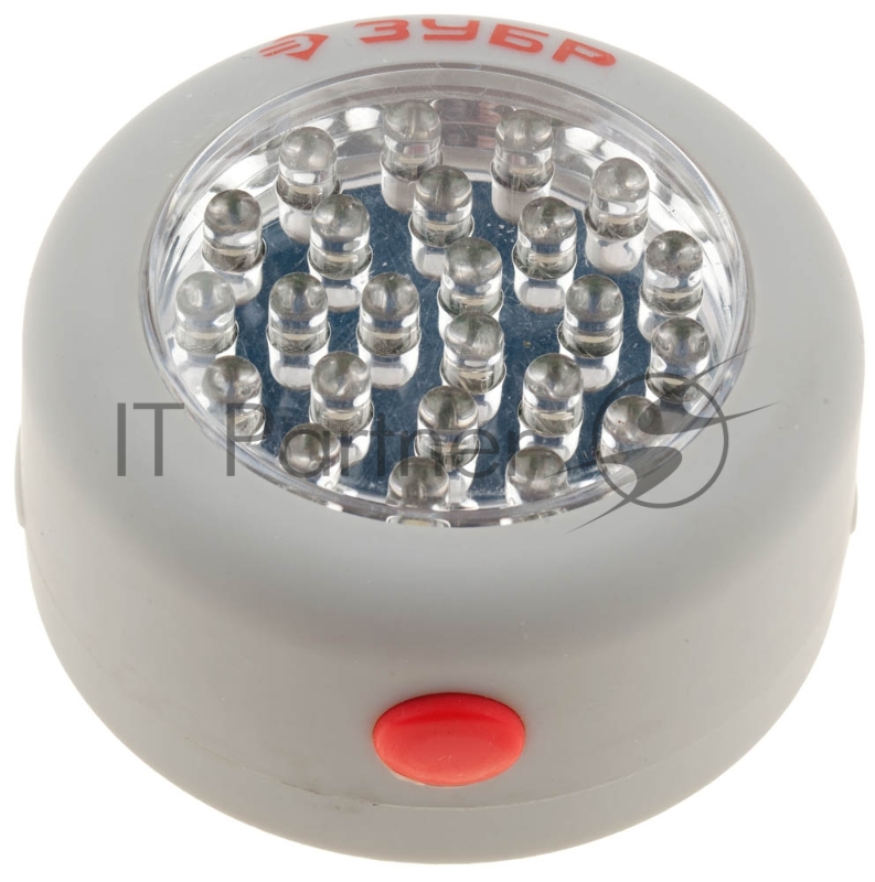 Фонарь светодиодный ЗУБР, 24 LED, магнит, крючок для подвеса, 3ААА