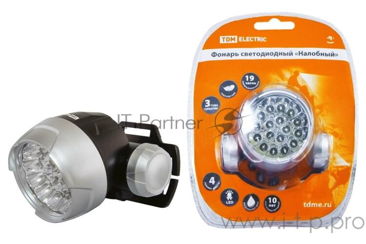 Фонарь налобный 18хLED 3хААА | SQ0350-0004 | TDM