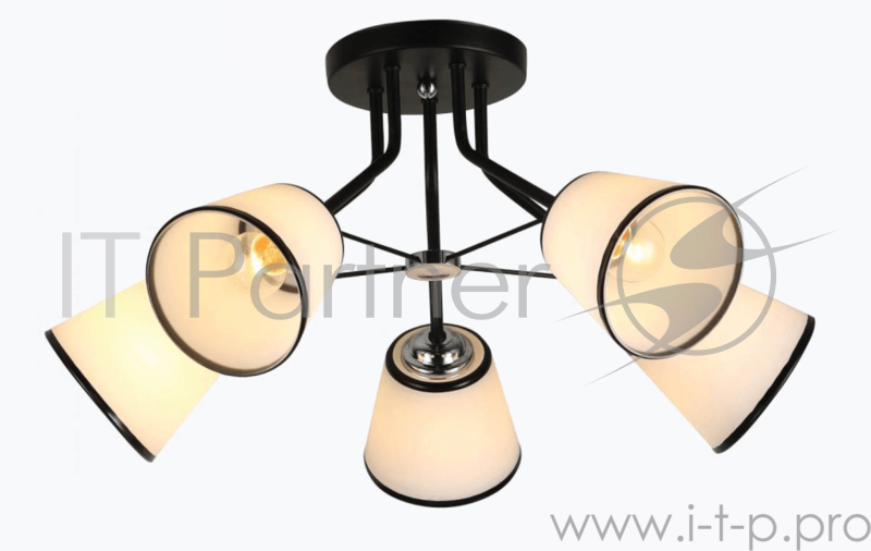 Светильник Hiper E27х5х60Вт черный/Хром H009-5