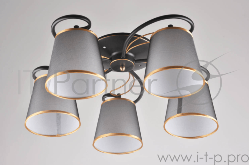Светильник Hiper Люстра черная/бронза 5хE27х60Вт H055-5