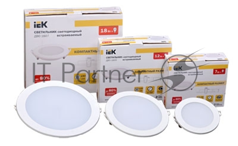 Светильник Iek LDVO0-1602-1-7-K02 ДВО 1602 белый круг LED 7Вт 4000К IP20 {алюм. корпус, диам 120 мм}