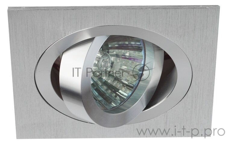 Эра Б0017258 KL57A SL Светильник литой поворотный алюминевый MR16,12V/220V, 50W серебро