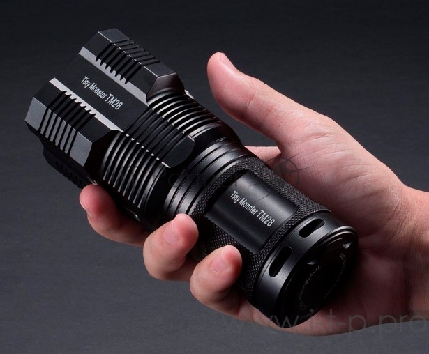 Фонарь ручной Nitecore TM28 Set черный лам.:светодиод. 18650x4 (16106)