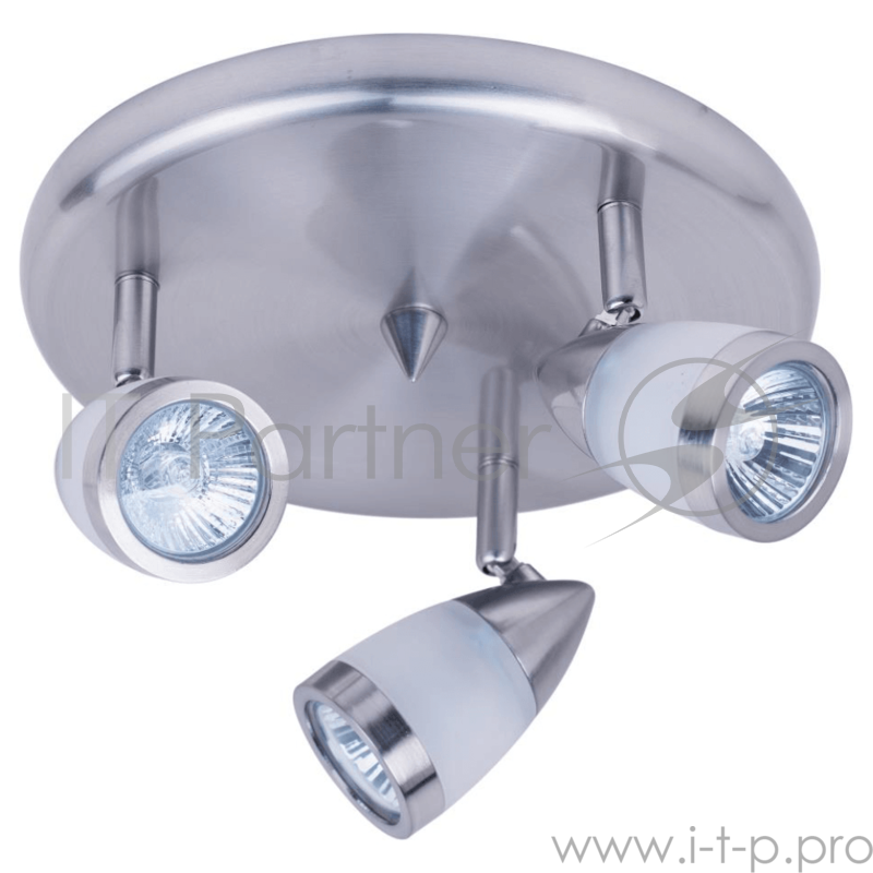 Светильник Hiper Светильник встраиваемый Сатин/Никель H076-3 Поворотный, мощность ламп до 50Вт Размер 33х33