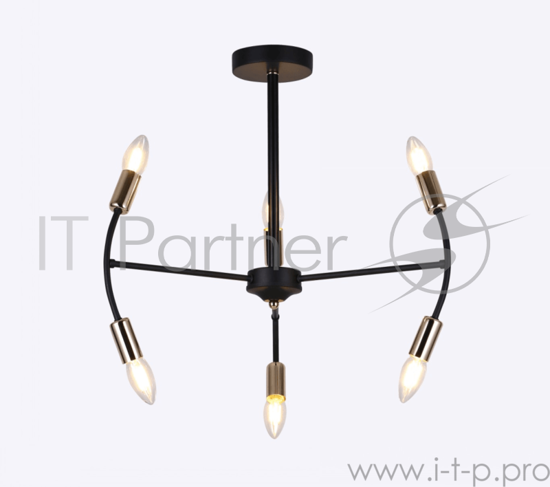 Светильник Hiper Люстра HIPER H122-6 6E1440Вт BLACK/GOLD