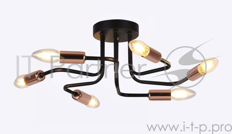 Светильник Hiper Люстра HIPER H124-6 6E1440Вт BLACK/GOLD