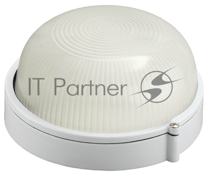 Светильник уличный СВЕТОЗАР влагозащищенный, круг, цвет белый, 60Вт