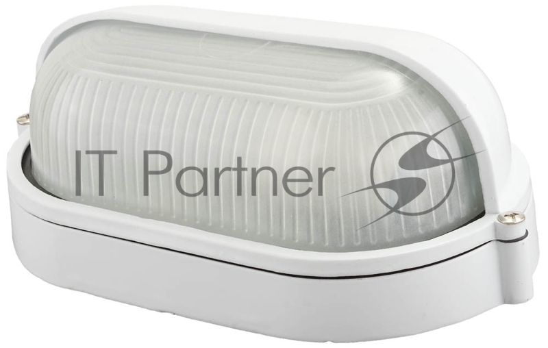 Светильник уличный СВЕТОЗАР влагозащищенный с верхним защитным кожухом, овал, цвет белый, 60Вт