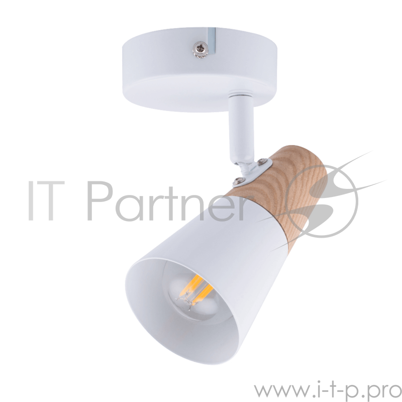 Светильник Hiper Спот накладной 1хE14x40Вт белый/дерево H079-1