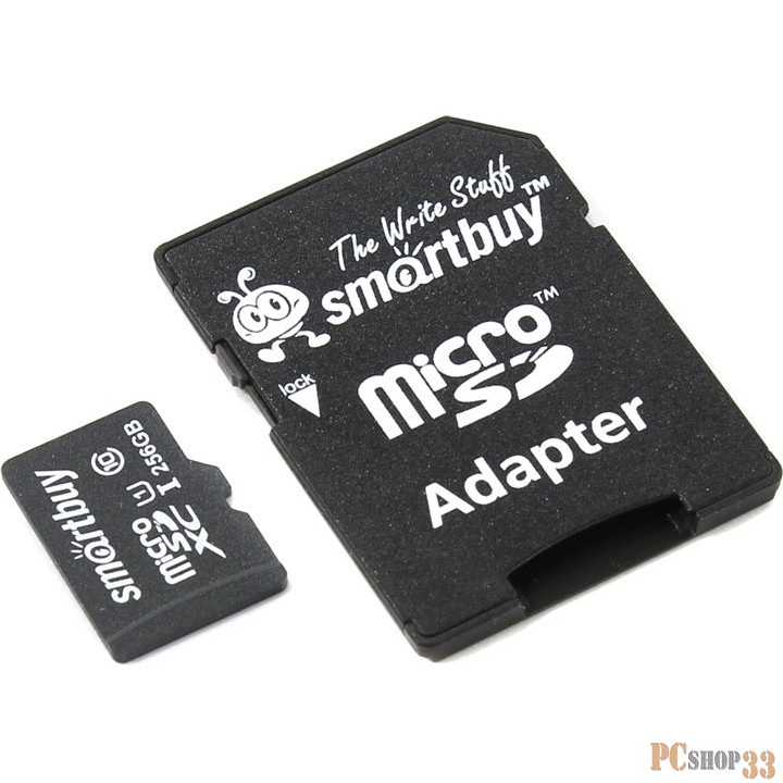 Карта памяти Micro SecureDigital 256Gb Smart buy SB256GBSDCL10-01 {Micro SDHC Class 10, UHS-1, SD adapter}