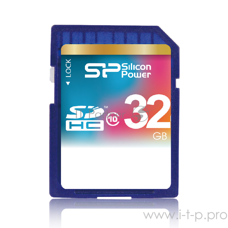 Карта памяти SecureDigital 32Gb Silicon Power SP032GBSDH010V10 {SDHC Class 10}