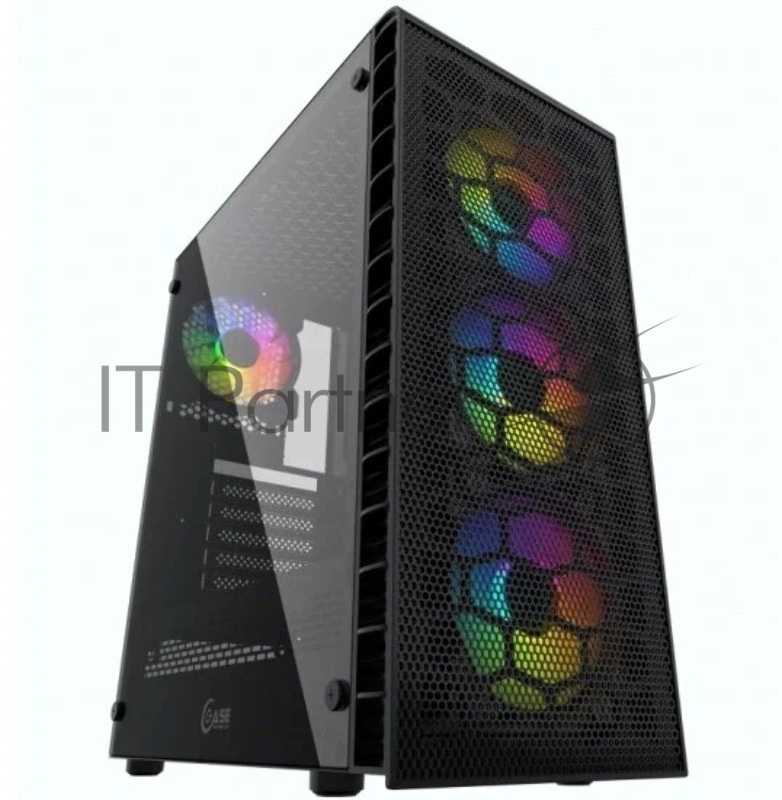 Корпус Powercase Mistral Z4С Mesh LED, Tempered Glass, 4x 120mm 5-color fan, чёрный, ATX (CMIZ4C-L4)