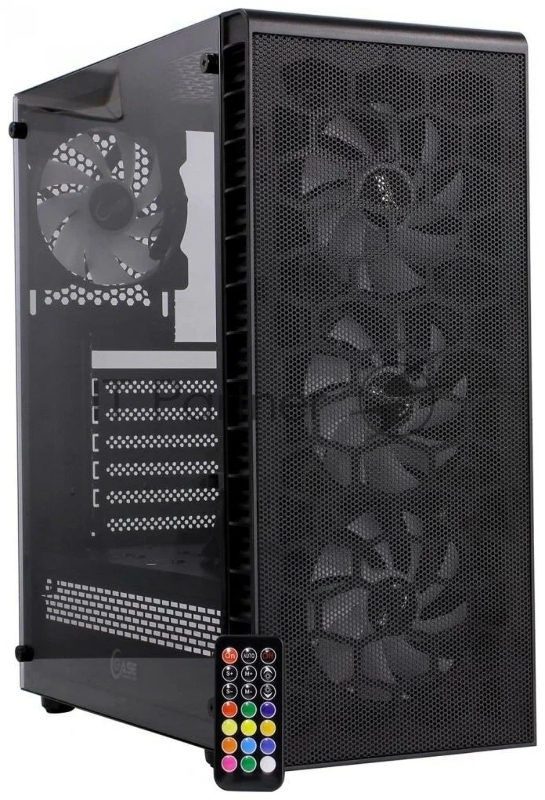 Корпус Powercase Mistral Z4С Mesh LED, Tempered Glass, 4x 120mm 5-color fan, чёрный, ATX (CMIZ4C-L4)