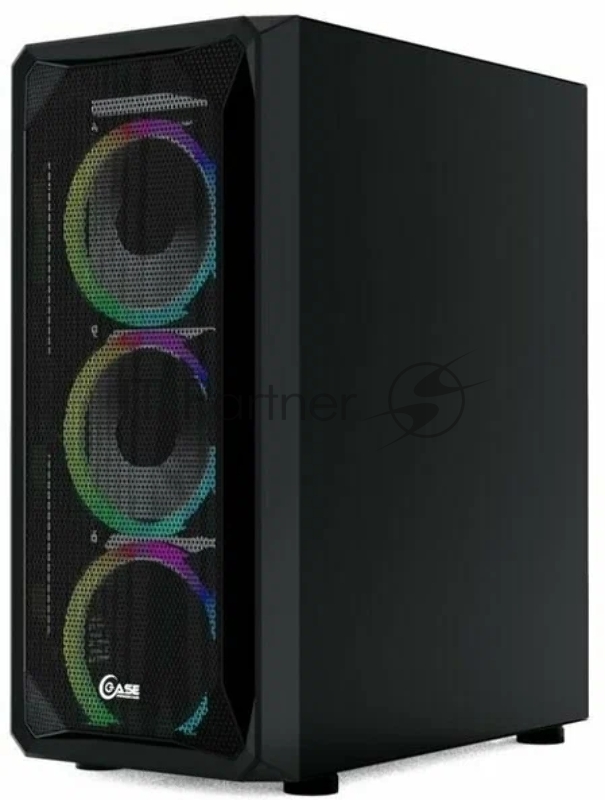 Корпус Powercase Mistral Z4С Mesh LED, Tempered Glass, 4x 120mm 5-color fan, чёрный, ATX (CMIZ4C-L4)