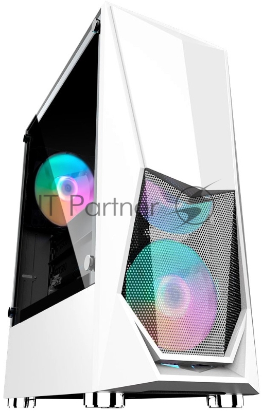 Корпус 1STPLAYER DK-3 WHITE / ATX, tempered glass / 3x 120mm LED fans inc. / DK-3-WH-3G6