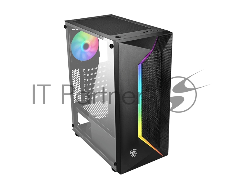 Корпус MSI MAG VAMPIRIC 100R / mid-tower, ATX, tempered glass / 1x120mm ARGB & 1x120mm system fans inc. / MAG VAMPIRIC 100R