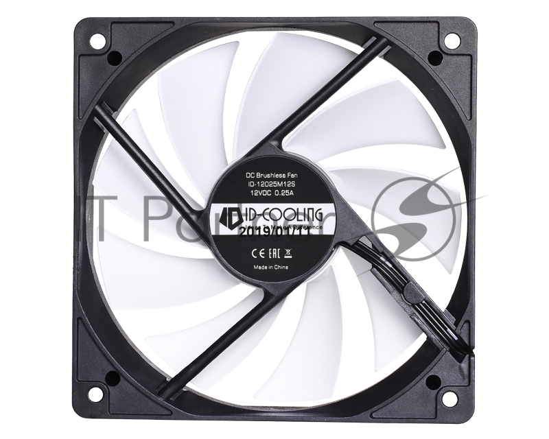 Вентилятор ID-COOLING FL-12025 120x120x25мм (80шт./кор, 3pin, черный, 1250об/мин, супертихий) BOX