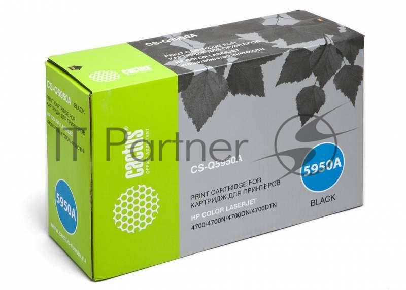 Картридж Cactus CS-Q5950A для HP Color LaserJet 4700 черный,11000стр