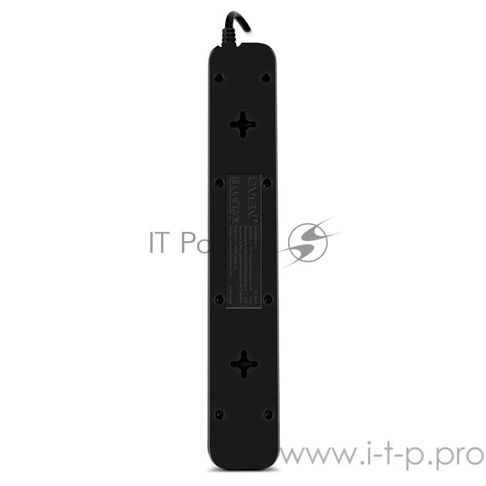Фильтр SVEN SF-05LU 1,8 м (5 евро розеток,2*USB(2,4А)) черный, цветная коробка Surge protector SVEN SF-05LU 1,8 м (5 евро розеток,2*USB(2,4А)) черный, цветная коробка