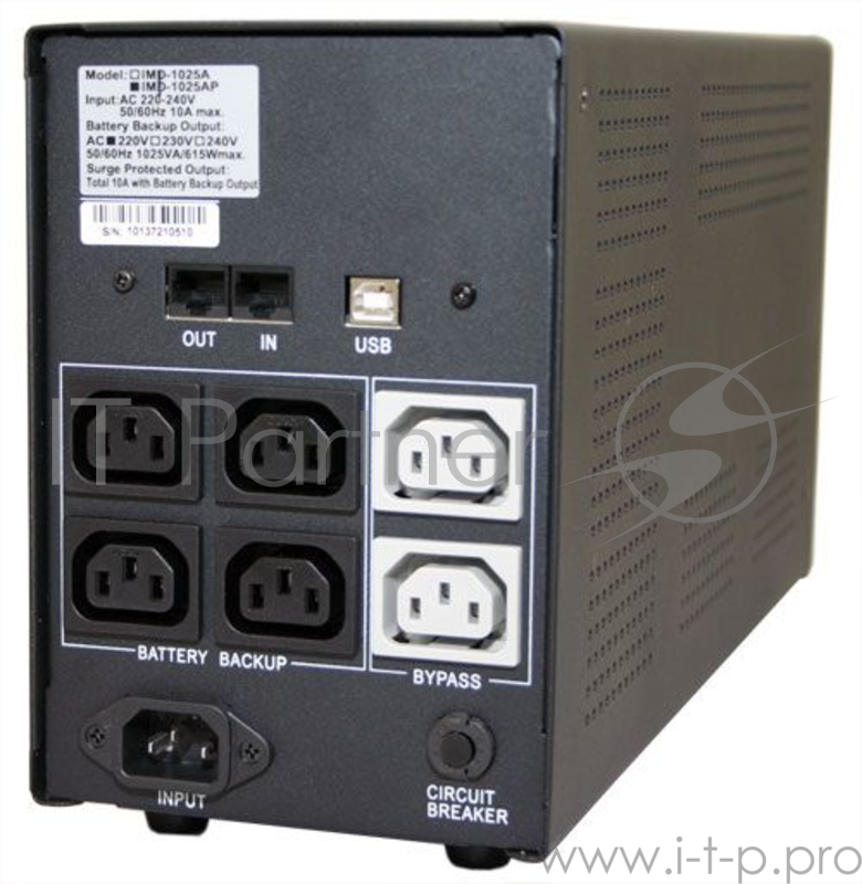 ИБП UPS PowerCom IMP-1025AP {Line-Interactive, 1025VA / 615W, Tower, IEC, USB }