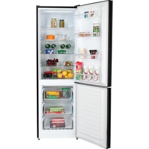 Холодильник HIBERG RFC-375DX NFGB (черное стекло)