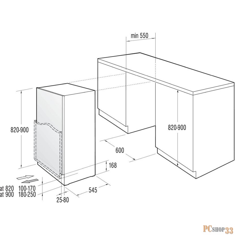 Встраиваемая морозильная камера GORENJE FIU 6092AW/ 82x59.6x54.5, 86 л, однокамерный морозильник-шкаф, 3 ящика,монтаж под столешницу