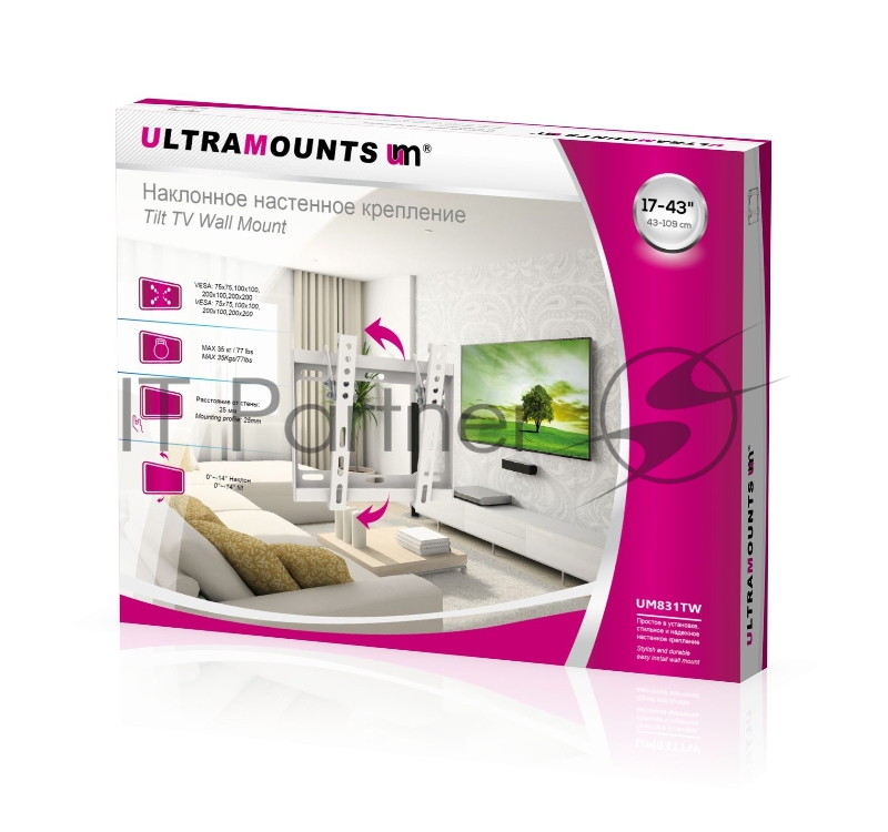 Кронштейн ЖК телевизор ULTRAMOUNTS UM831TW 23- 42