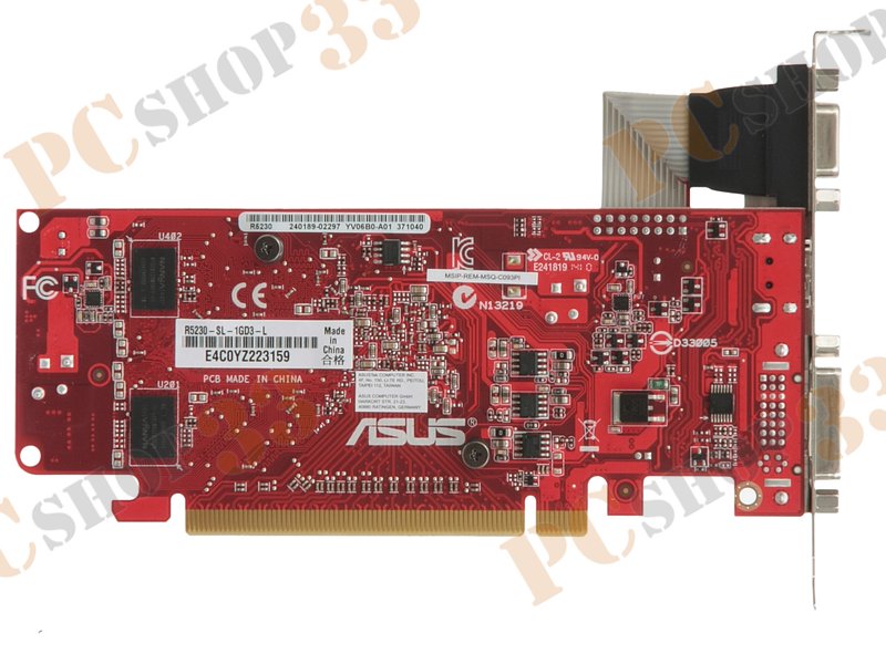 Видеокарта ASUS Radeon R5 230 1ГБ R5230-SL-1GD3-L (Radeon R5 230, DDR3, D-Sub, DVI, HDMI) (PCI-E)