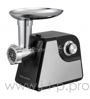Мясорубка электрическая WILLMARK WMG-2200BS (2200Вт,2 скор.,реверс,овощерез., нас. д/кеббе, сос., 2