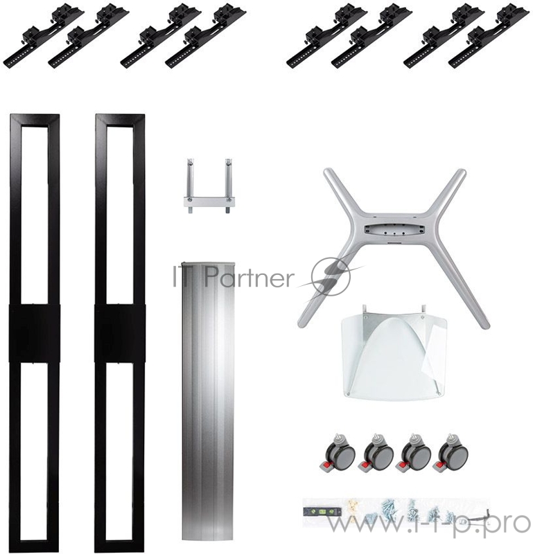Подставка для телевизора Arm Media PT-STAND-16 (комплект из трёх коробок) серебристый 26-55 макс.120кг напольный наклон