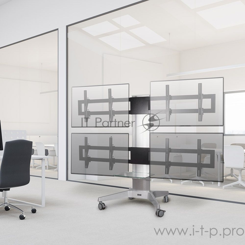 Подставка для телевизора Arm Media PT-STAND-16 (комплект из трёх коробок) серебристый 26-55 макс.120кг напольный наклон