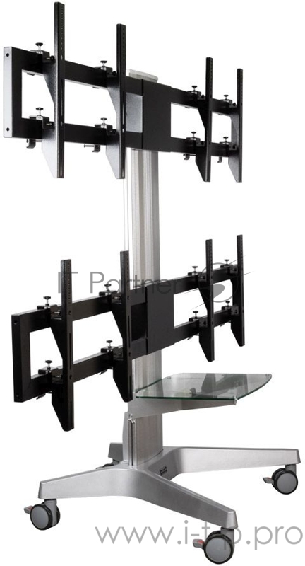 Подставка для телевизора Arm Media PT-STAND-16 (комплект из трёх коробок) серебристый 26-55 макс.120кг напольный наклон