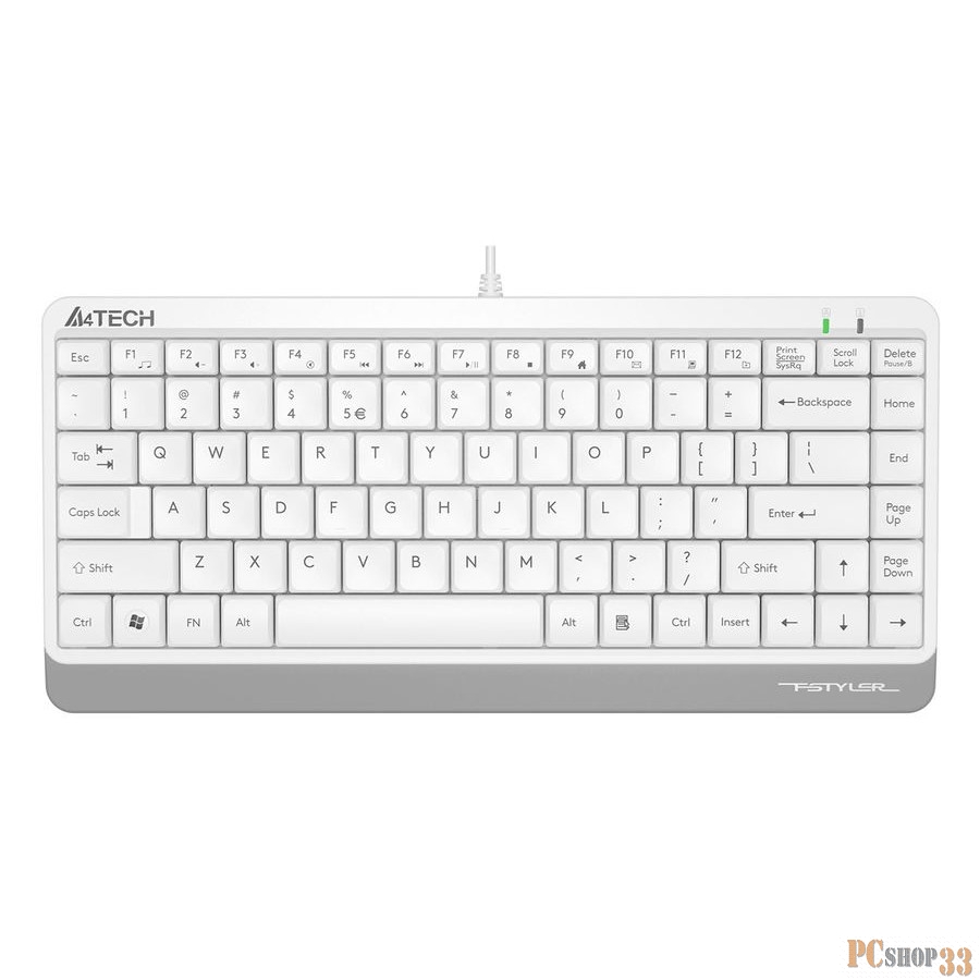 Клавиатура A4 Fstyler FK11 белый USB slim