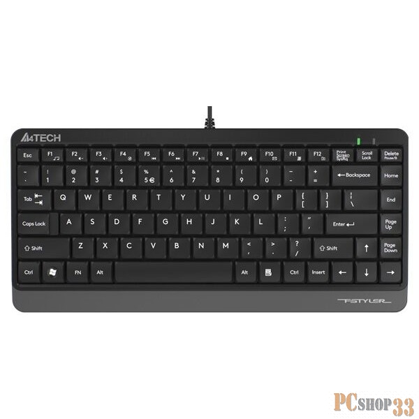Клавиатура A4 Fstyler FK11 серый USB slim